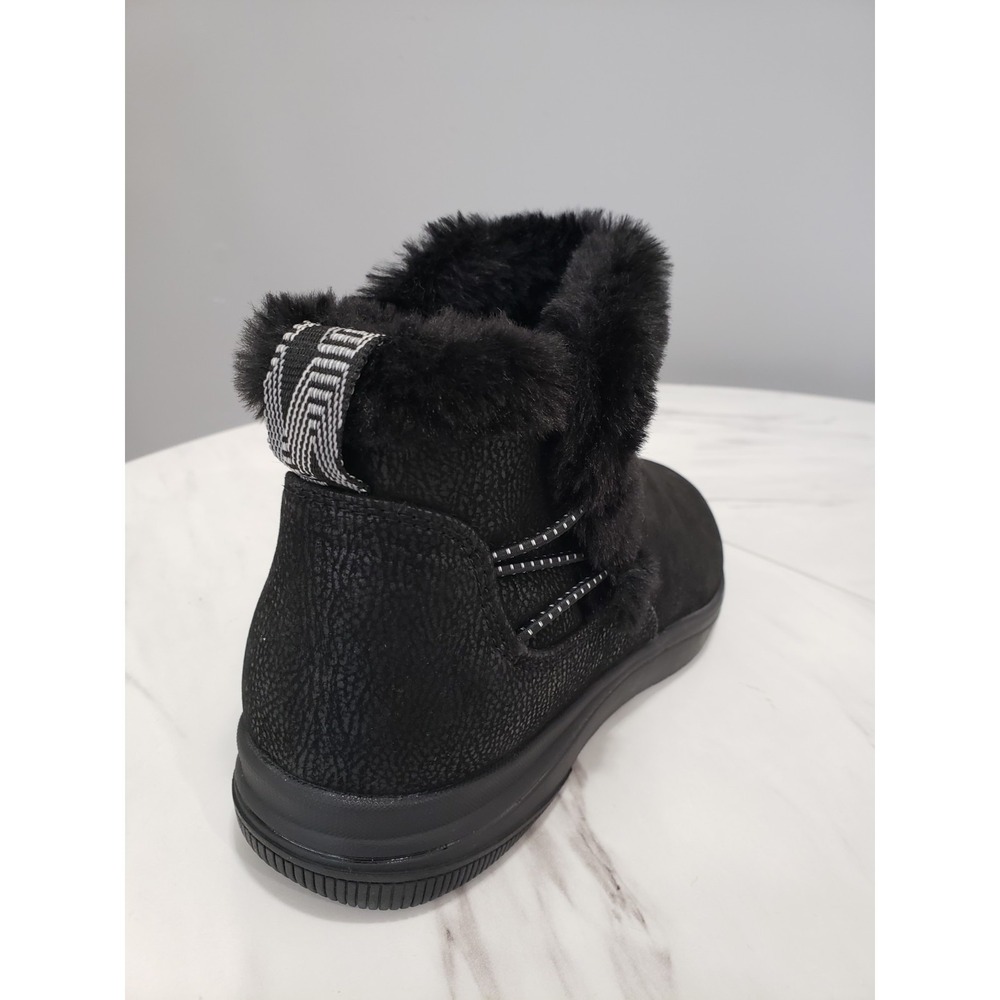 NEW NO BOX SIZE 8 Clarks Cloudsteppers Breeze Faux Fur Slip On Ankle Boots Black - Picture 3 of 7